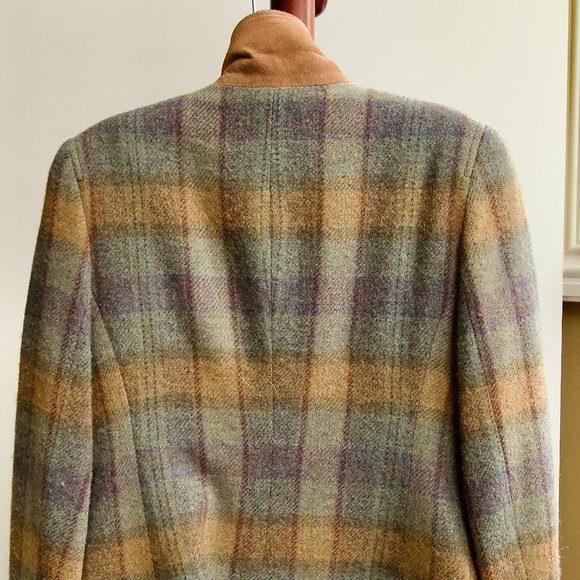 Ralph Lauren Green Label Check Zipper Blazer Jacket Petite 2P--Excellent Conditi - Picture 6 of 11